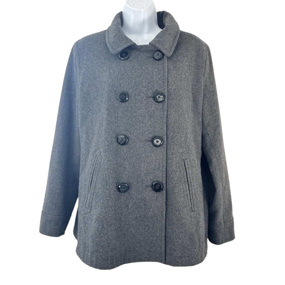 Old Navy Gray Wool Blend Peacoat Women’s Size L